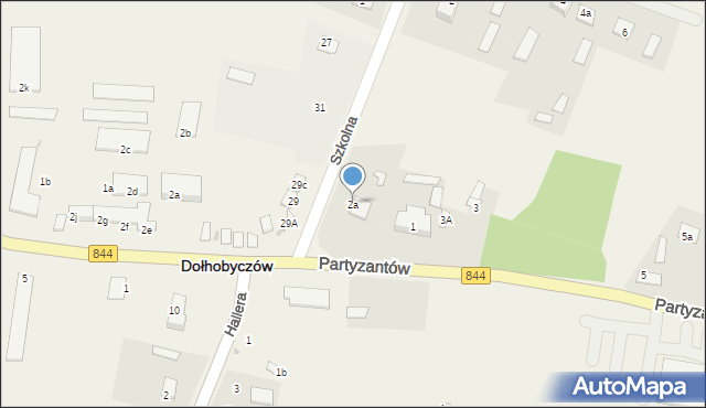 Dołhobyczów, Szkolna, 2a, mapa Dołhobyczów