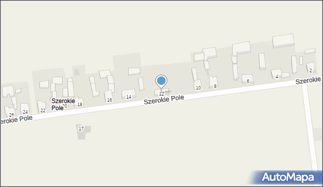 Domaniewice, Szerokie Pole, 12, mapa Domaniewice