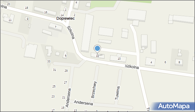 Dopiewiec, Szkolna, 12, mapa Dopiewiec