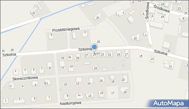 Dopiewiec, Szkolna, 25, mapa Dopiewiec