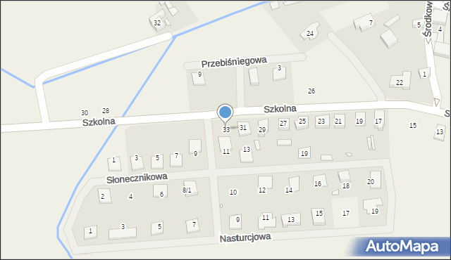 Dopiewiec, Szkolna, 33, mapa Dopiewiec