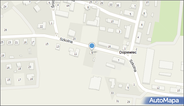 Dopiewiec, Szkolna, 9, mapa Dopiewiec