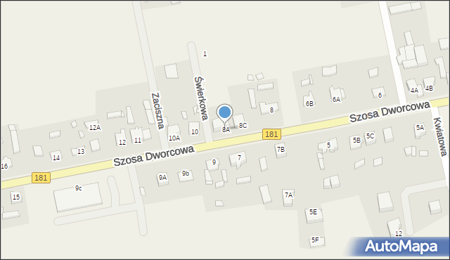 Drawski Młyn, Szosa Dworcowa, 8A, mapa Drawski Młyn