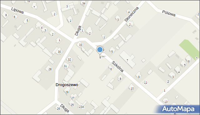 Drogoszewo, Szkolna, 4, mapa Drogoszewo