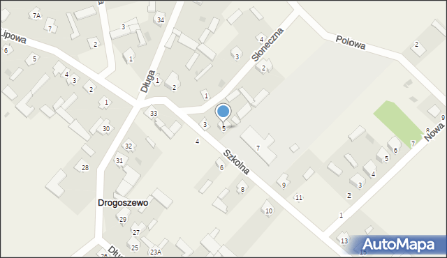 Drogoszewo, Szkolna, 5, mapa Drogoszewo