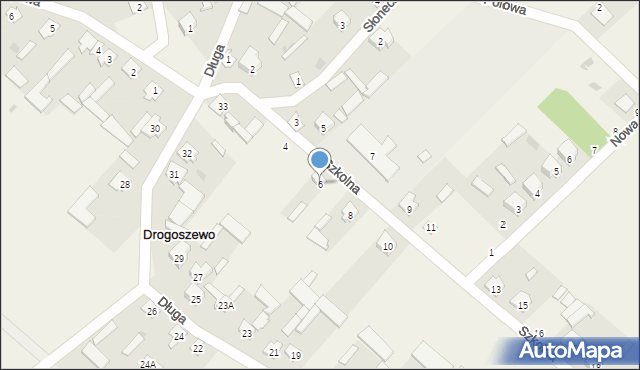 Drogoszewo, Szkolna, 6, mapa Drogoszewo