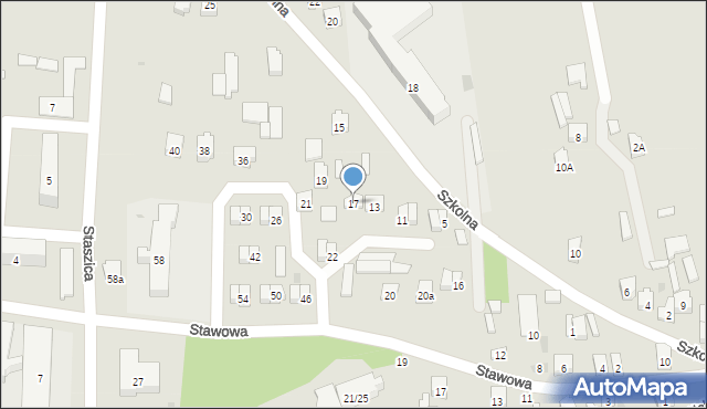 Drzewica, Szkolna, 17, mapa Drzewica