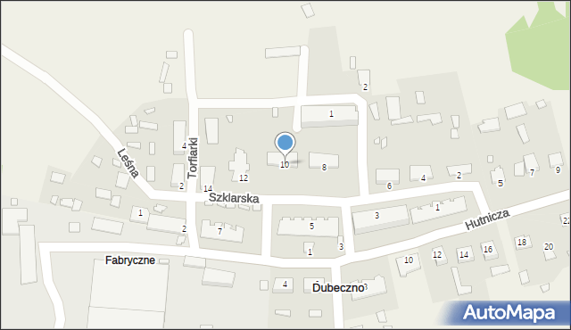 Dubeczno, Szklarska, 10, mapa Dubeczno