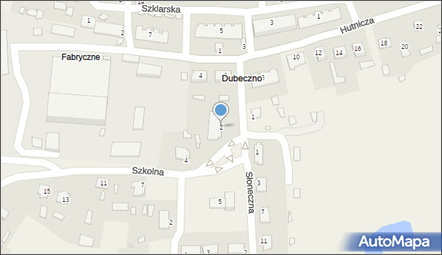 Dubeczno, Szkolna, 2, mapa Dubeczno