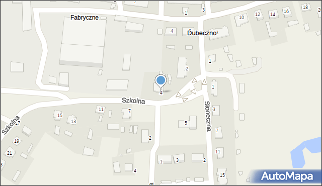 Dubeczno, Szkolna, 4, mapa Dubeczno