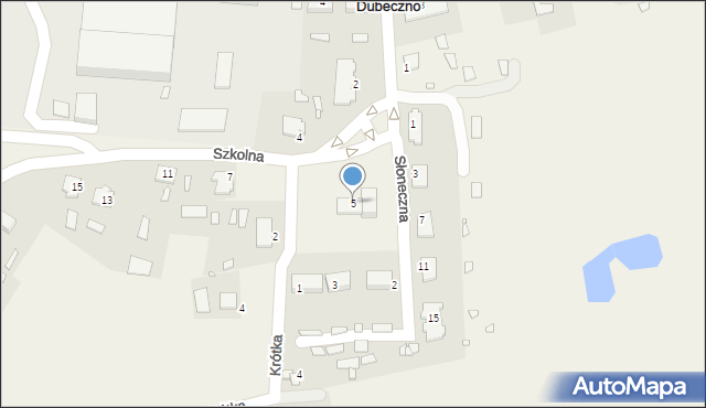 Dubeczno, Szkolna, 5, mapa Dubeczno