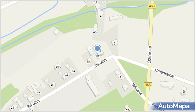 Dylaki, Szkolna, 8a, mapa Dylaki