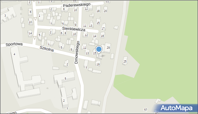 Działoszyn, Szkolna, 17, mapa Działoszyn