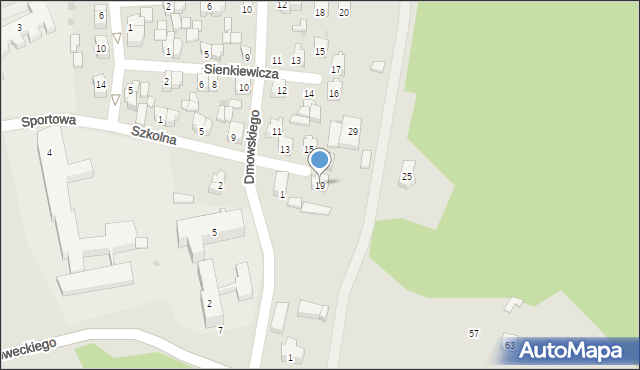 Działoszyn, Szkolna, 19, mapa Działoszyn