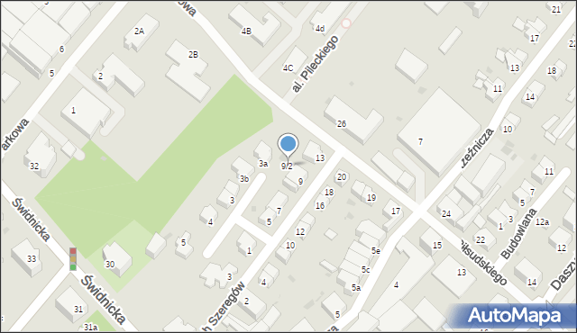 Dzierżoniów, Szarych Szeregów, 9/2, mapa Dzierżoniów