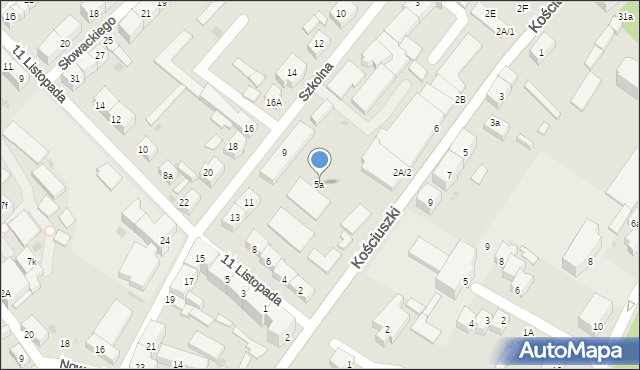 Dzierżoniów, Szkolna, 5a, mapa Dzierżoniów