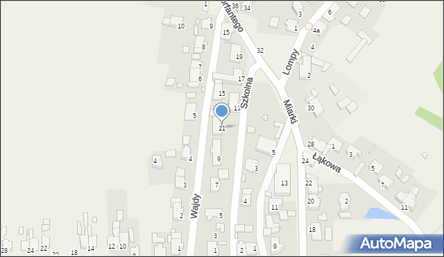 Dziewkowice, Szkolna, 11, mapa Dziewkowice