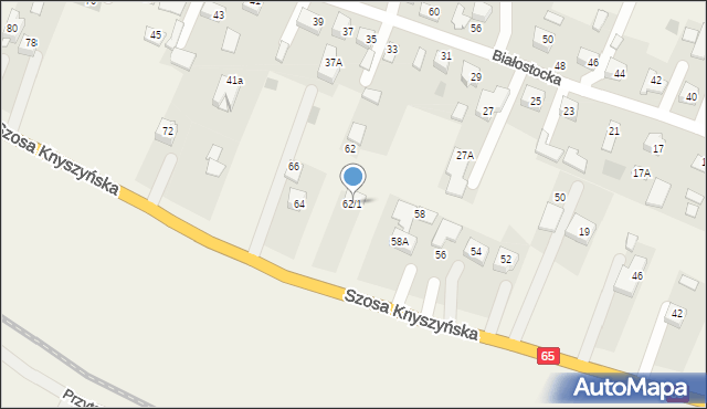 Fasty, Szosa Knyszyńska, 62/1, mapa Fasty