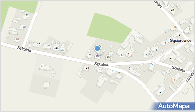 Gąsiorowice, Szkolna, 18, mapa Gąsiorowice