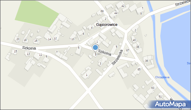 Gąsiorowice, Szkolna, 3, mapa Gąsiorowice