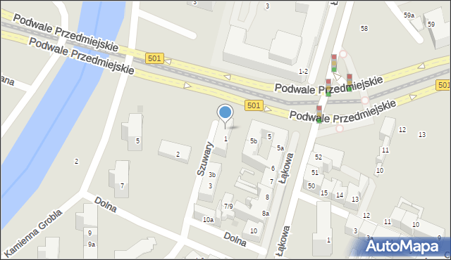 Gdańsk, Szuwary, 1b, mapa Gdańska