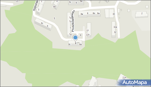 Gdynia, Szpunara Ignacego, ppłk., 8, mapa Gdyni