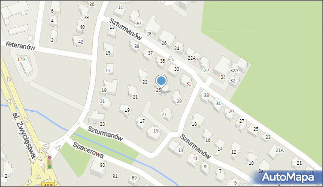 Gdynia, Szturmanów, 25a, mapa Gdyni