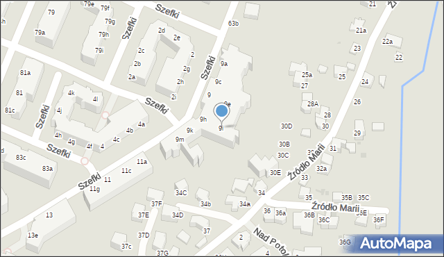 Gdynia, Szefki Waleriana, 9i, mapa Gdyni