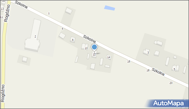 Gieczno, Szkolna, 12, mapa Gieczno