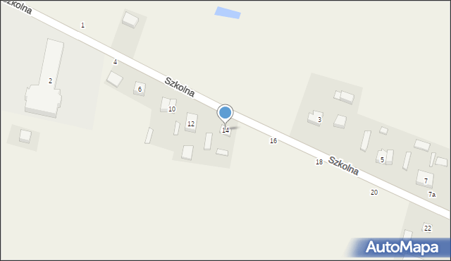 Gieczno, Szkolna, 14, mapa Gieczno