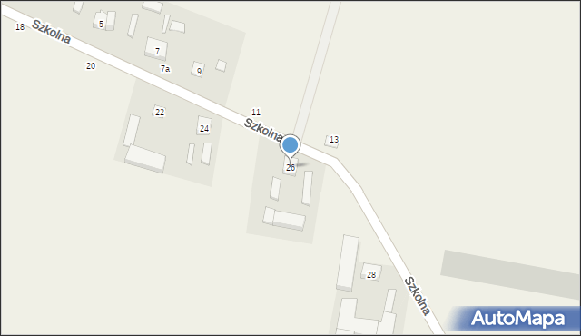 Gieczno, Szkolna, 26, mapa Gieczno