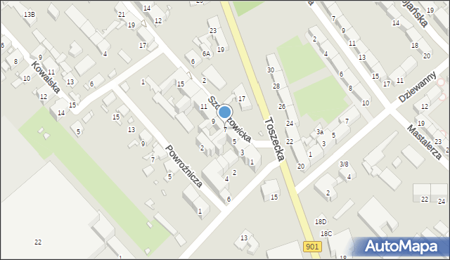 Gliwice, Szobiszowicka, 7, mapa Gliwic