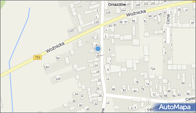 Gniazdów, Szkolna, 10, mapa Gniazdów