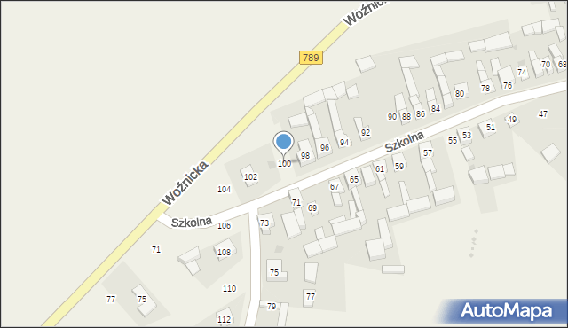 Gniazdów, Szkolna, 100, mapa Gniazdów