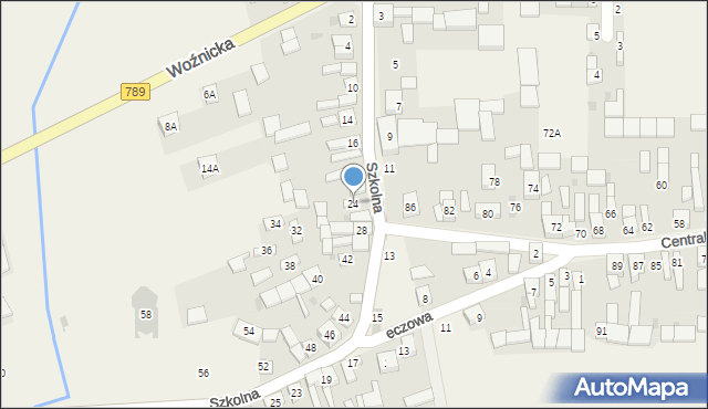 Gniazdów, Szkolna, 24, mapa Gniazdów