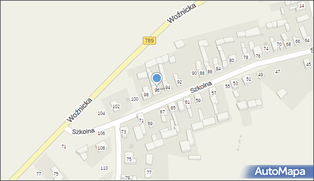 Gniazdów, Szkolna, 96, mapa Gniazdów