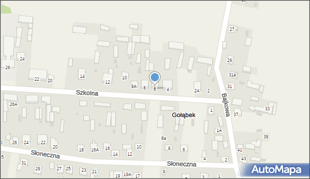 Gołąbek, Szkolna, 6, mapa Gołąbek