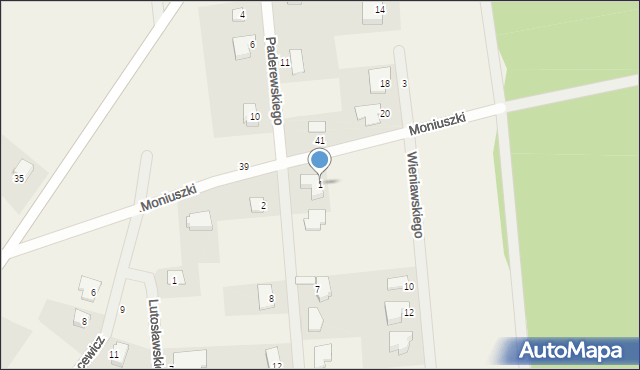 Golędzinów, Szymanowskiego Karola, 1, mapa Golędzinów