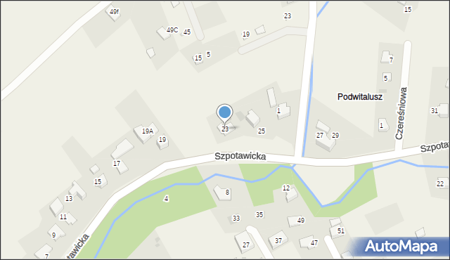 Górki Wielkie, Szpotawicka, 23, mapa Górki Wielkie