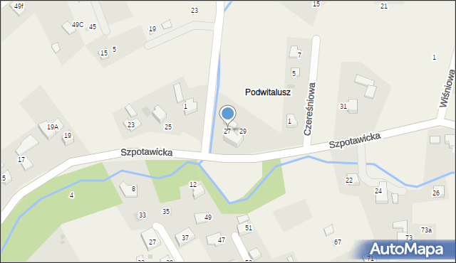 Górki Wielkie, Szpotawicka, 27, mapa Górki Wielkie