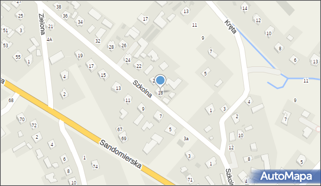 Gorzyce, Szkolna, 18, mapa Gorzyce