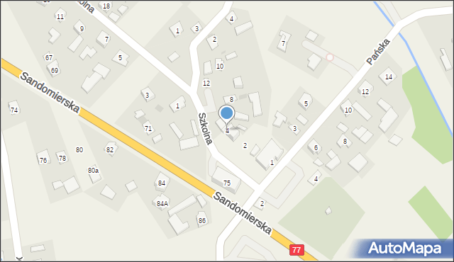 Gorzyce, Szkolna, 4, mapa Gorzyce