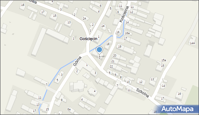 Gościęcin, Szkolna, 2, mapa Gościęcin