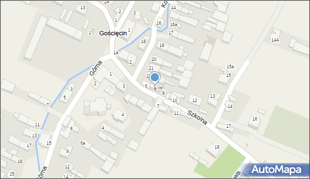 Gościęcin, Szkolna, 6, mapa Gościęcin