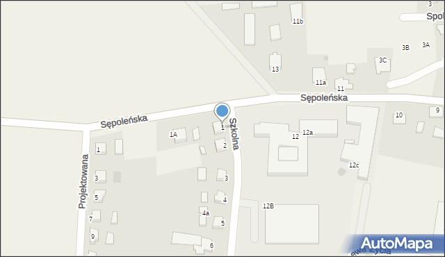 Gostycyn, Szkolna, 1, mapa Gostycyn
