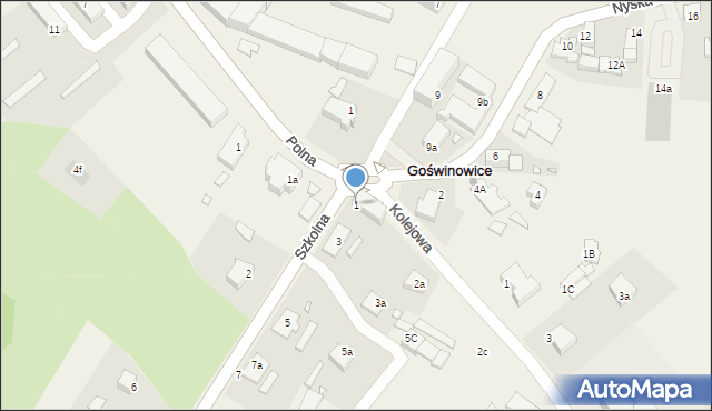 Goświnowice, Szkolna, 1, mapa Goświnowice