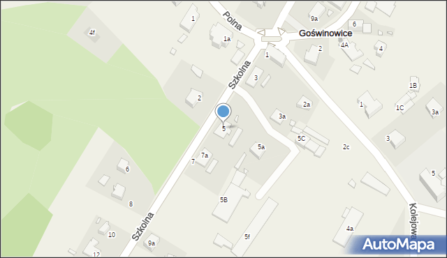 Goświnowice, Szkolna, 5, mapa Goświnowice