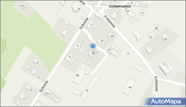 Goświnowice, Szkolna, 5a, mapa Goświnowice