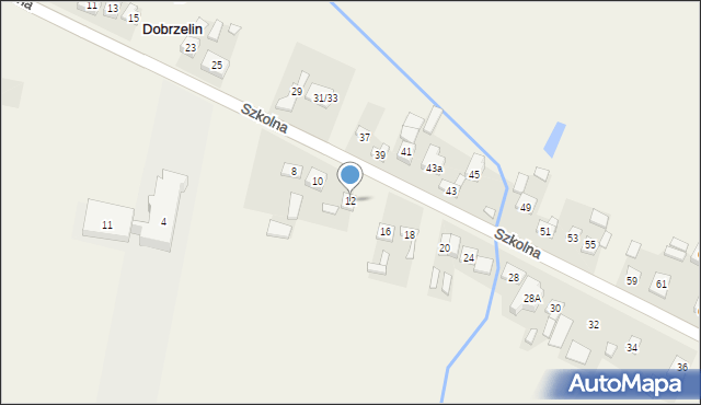 Grabów, Szkolna, 12, mapa Grabów