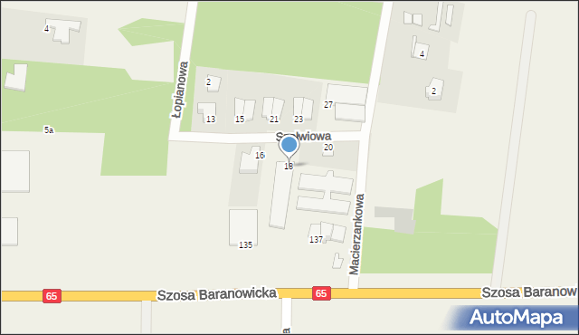 Grabówka, Szałwiowa, 18, mapa Grabówka